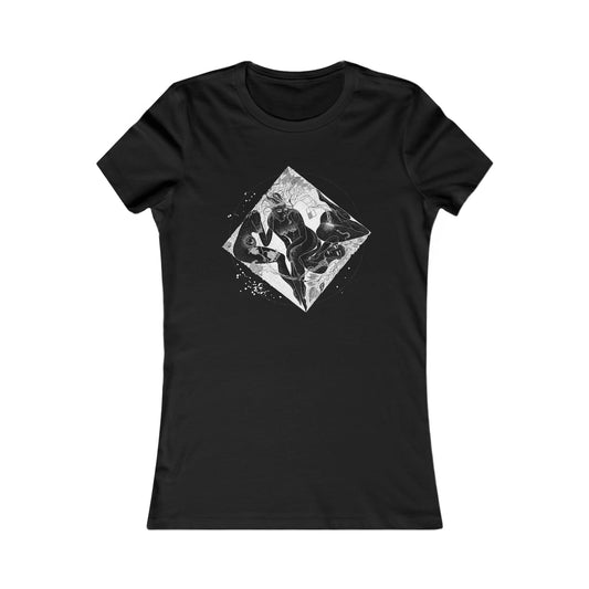 Women's Special Edition "Saudade" Slim Fit Black&White Colors Tee