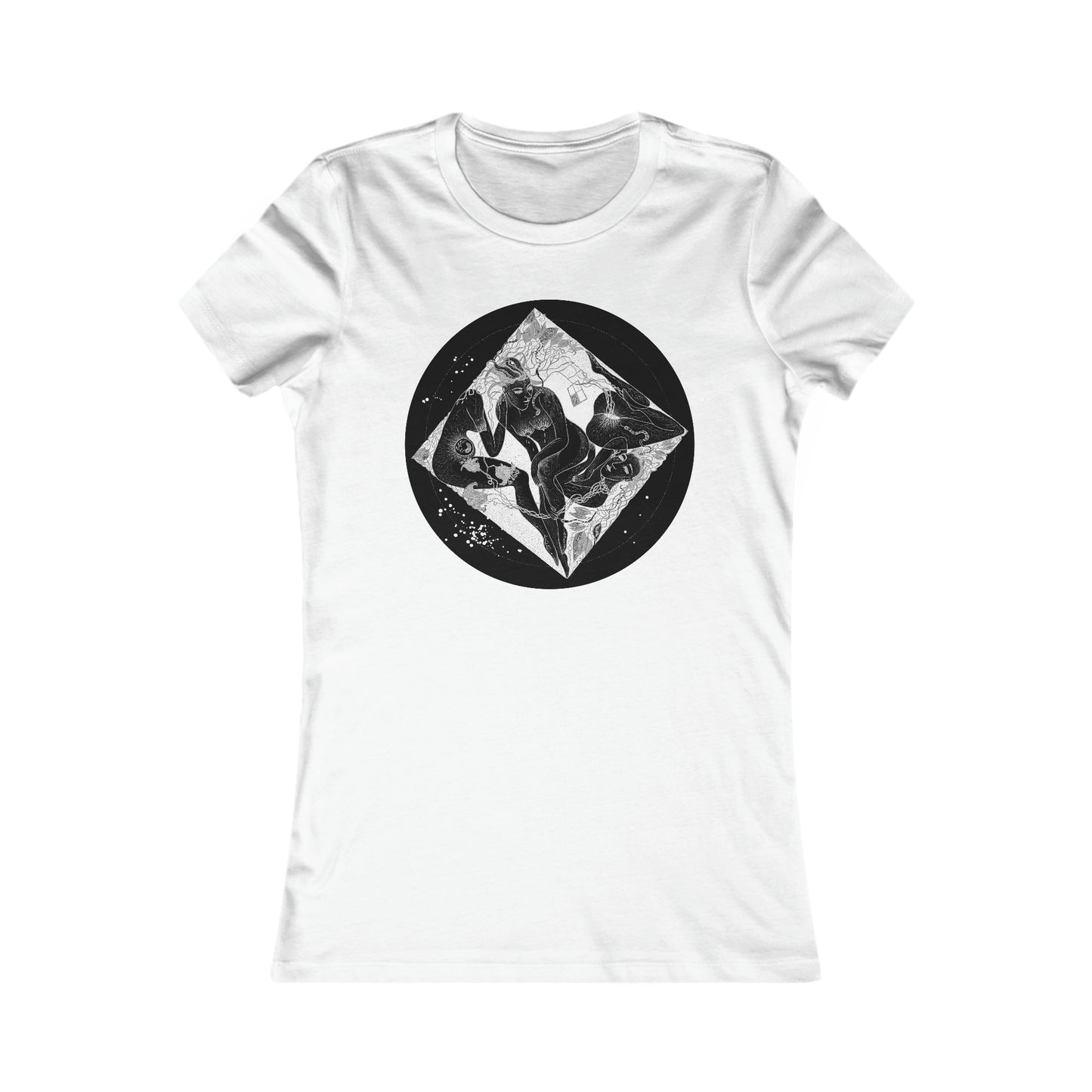 Women's Special Edition "Saudade" Slim Fit Black&White Colors Tee