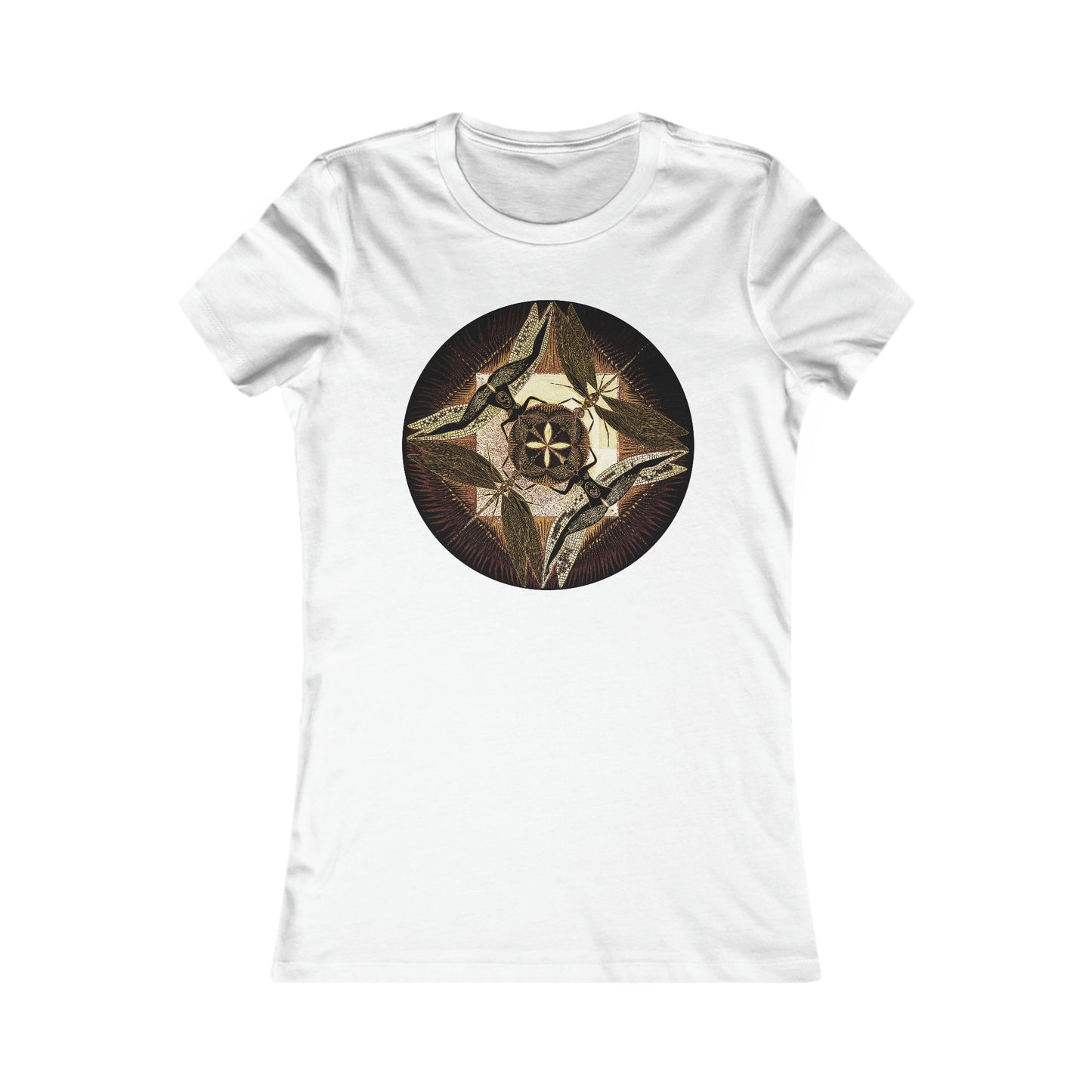 Women's Special Edition "DragonFly" Slim Fit Black Orange Colors Tee