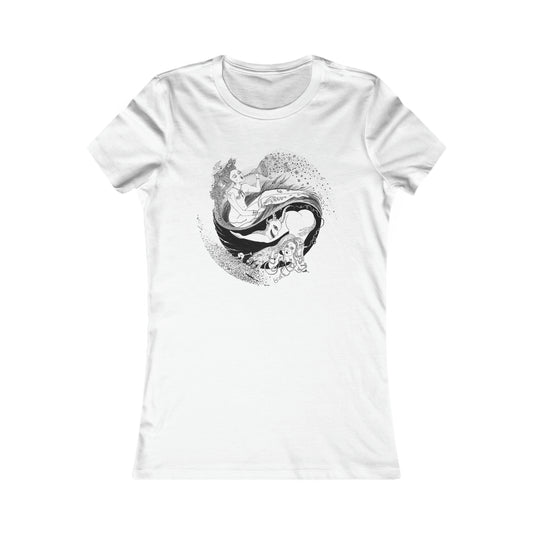 Women's Special Edition "Circle Of Wine" Slim Fit Black&White Tee