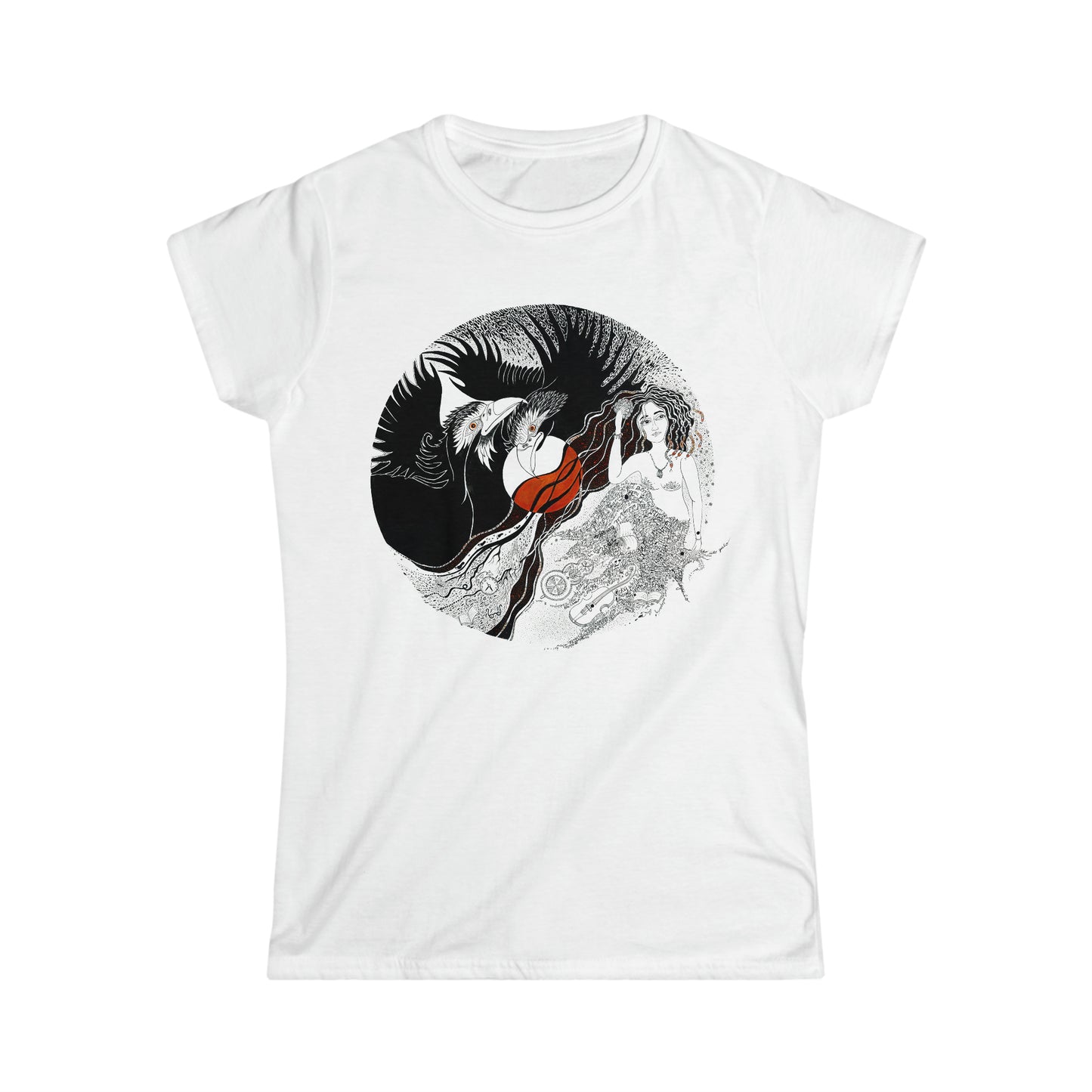 Art T Shirt (Magic Of Life) Semi Slim Fit White
