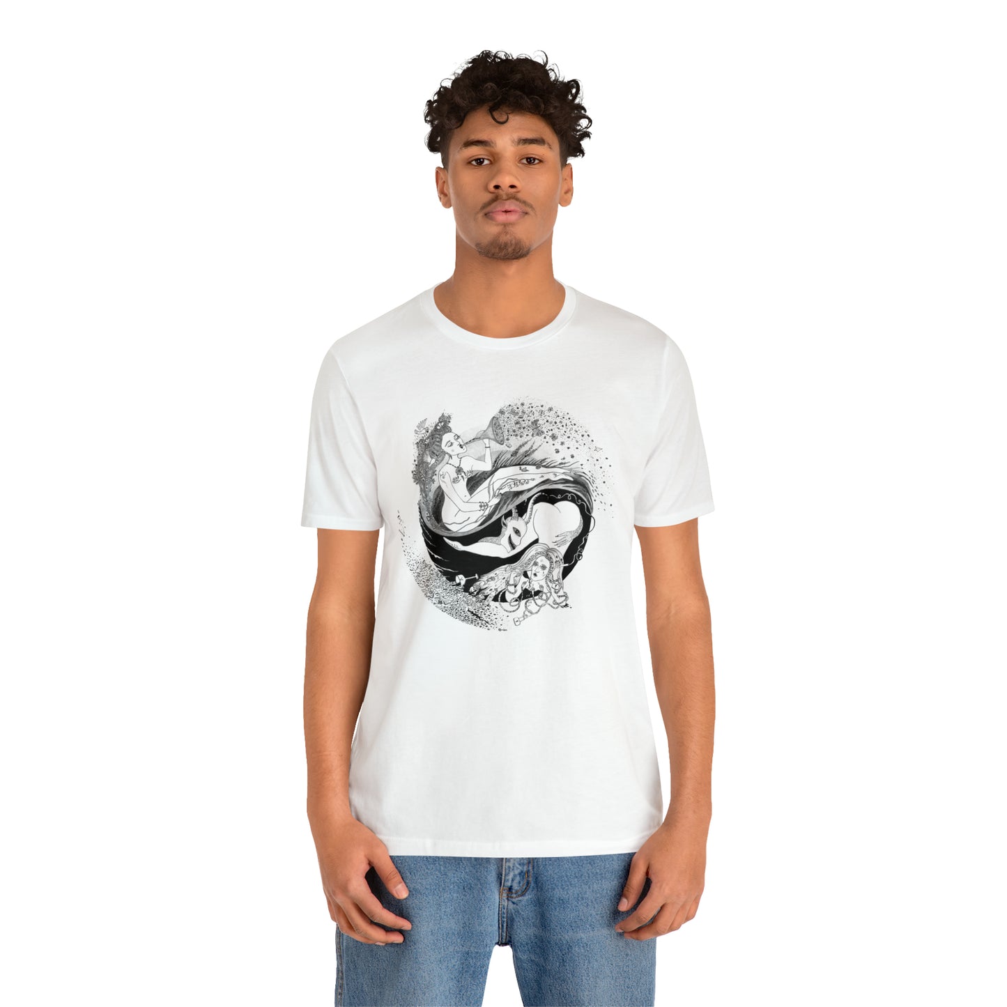 Special Edition "Circle Of Wine" Man White & Black Tee