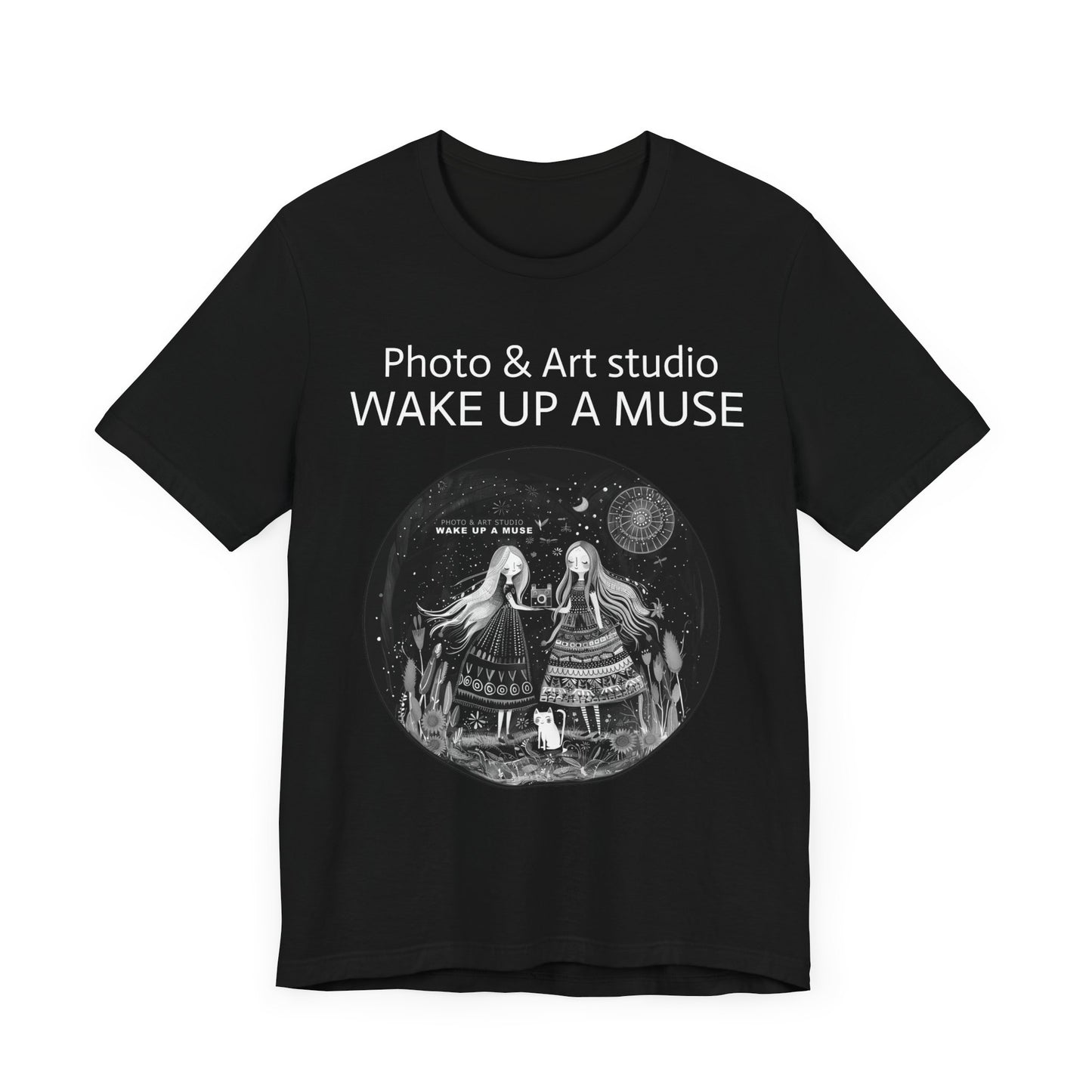 "Wake Up A Muse" Unisex T-shirt Black&White Color