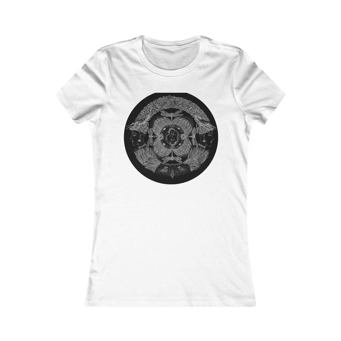 Women's "Cancer" Slim Fit Black&White Colors Tee