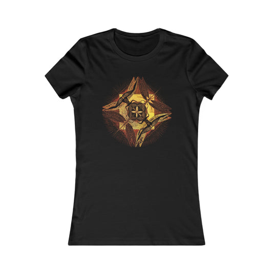 Women's Special Edition "DragonFly" Slim Fit Black Orange Colors Tee