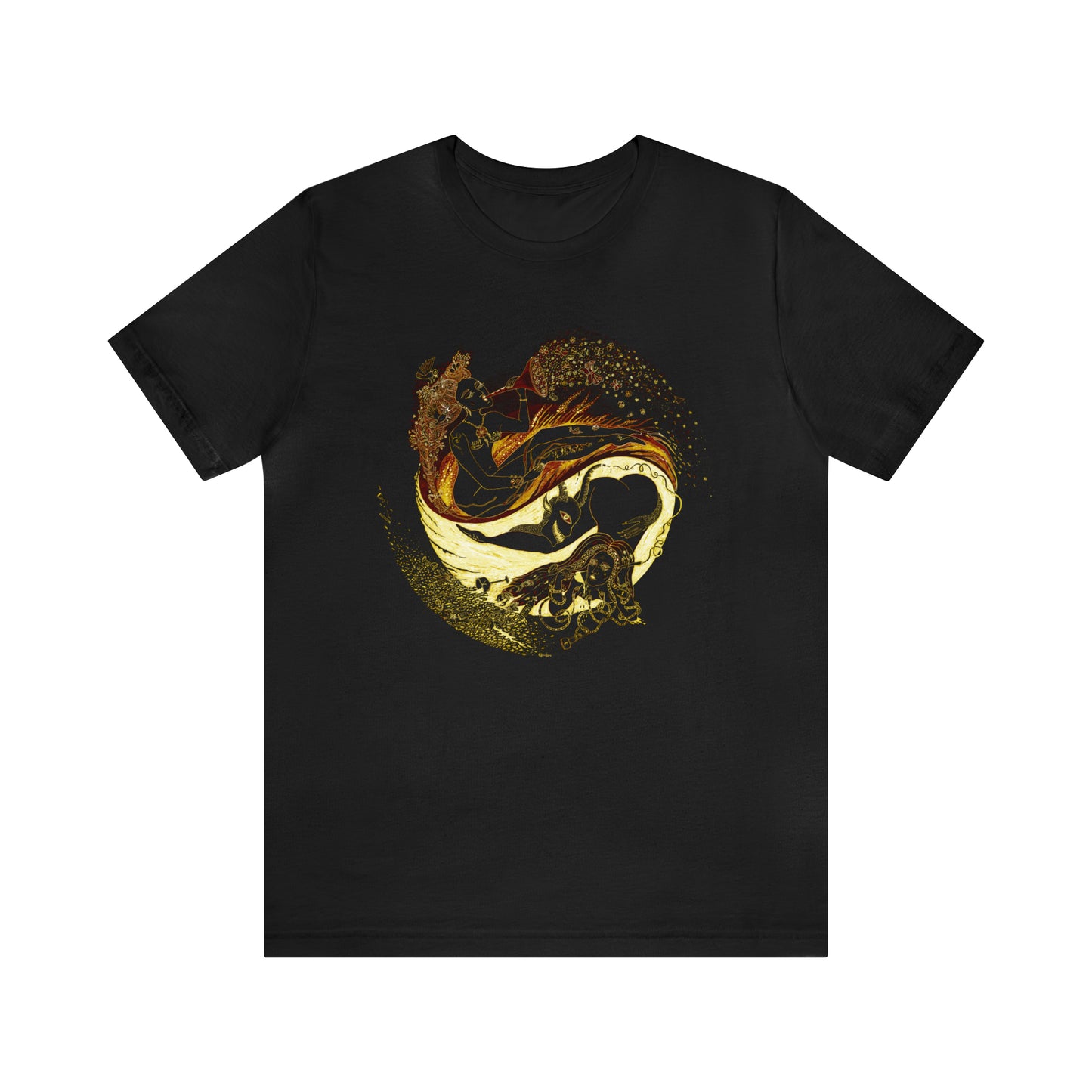Special Edition "Circle Of Wine" Man Black Orange Color Tee