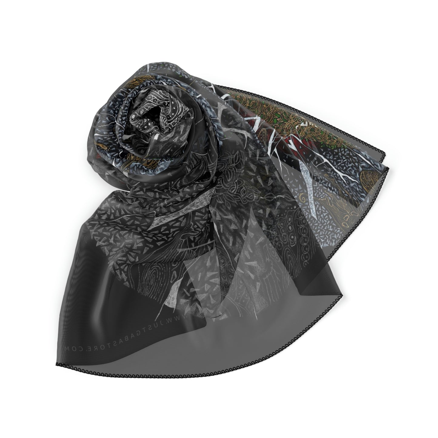 Chinese Years Zodiac Sign Poly Scarf (Snake)
