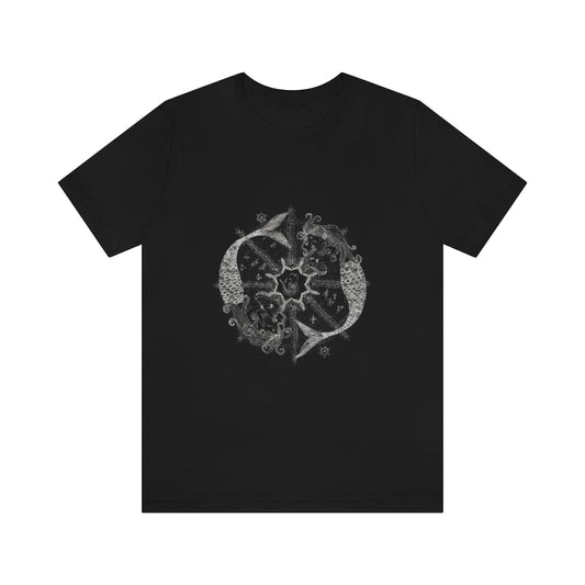 Zodiac Sign T Shirt Black (Pisces) Men Edition