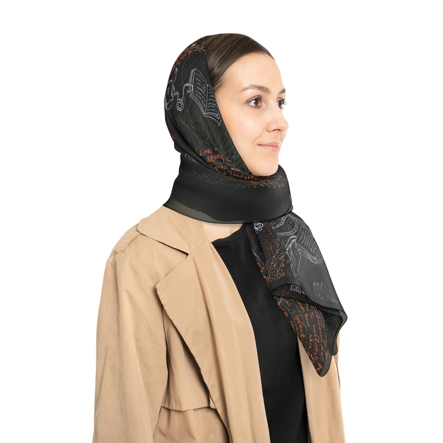 Chinese Years Zodiac Sign Poly Scarf (Cat)