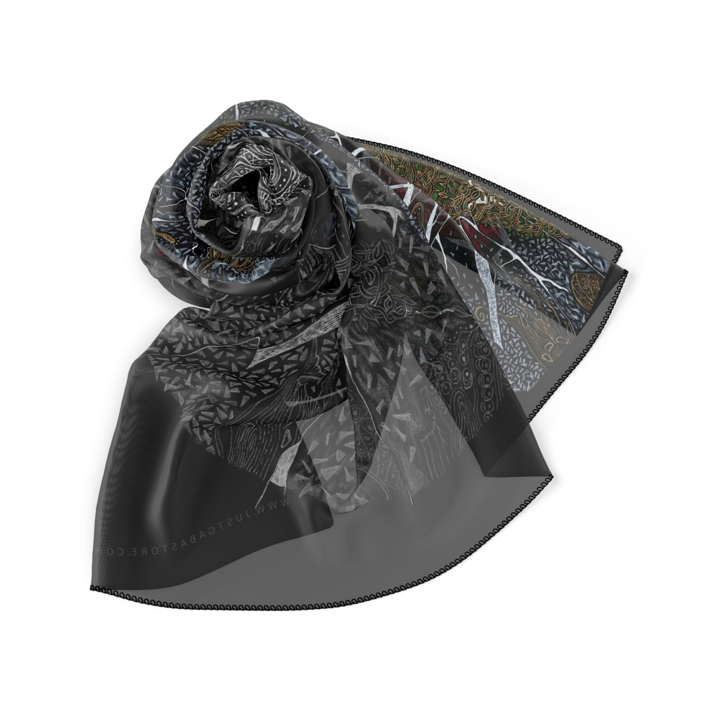 Chinese Years Zodiac Sign Poly Scarf (Snake)
