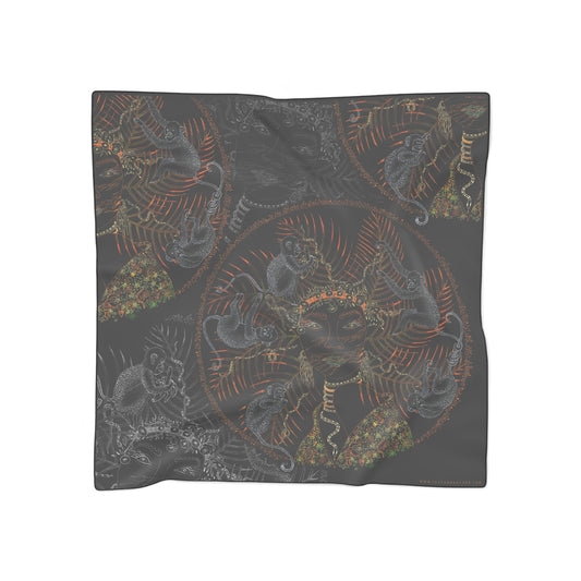 Chinese Years Zodiac Sign Poly Scarf (Monkey)