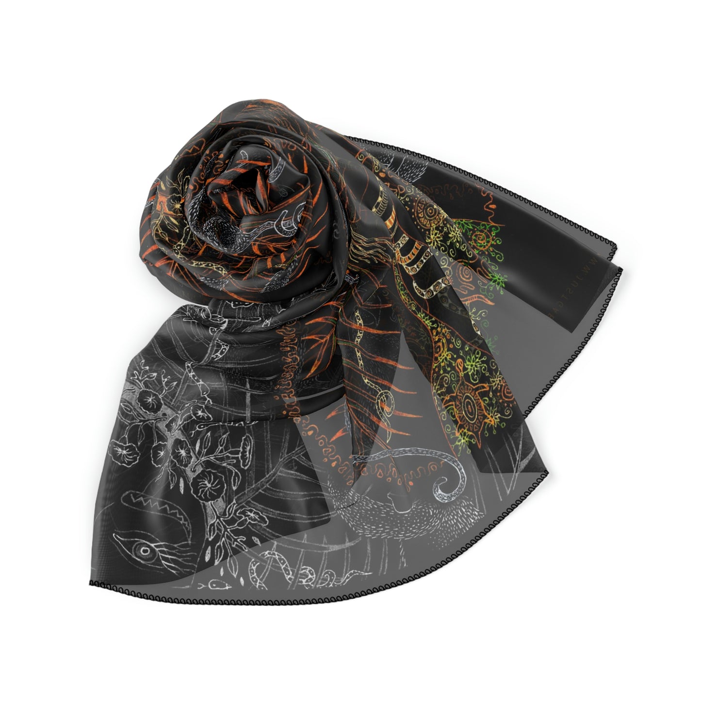 Chinese Years Zodiac Sign Poly Scarf (Monkey)