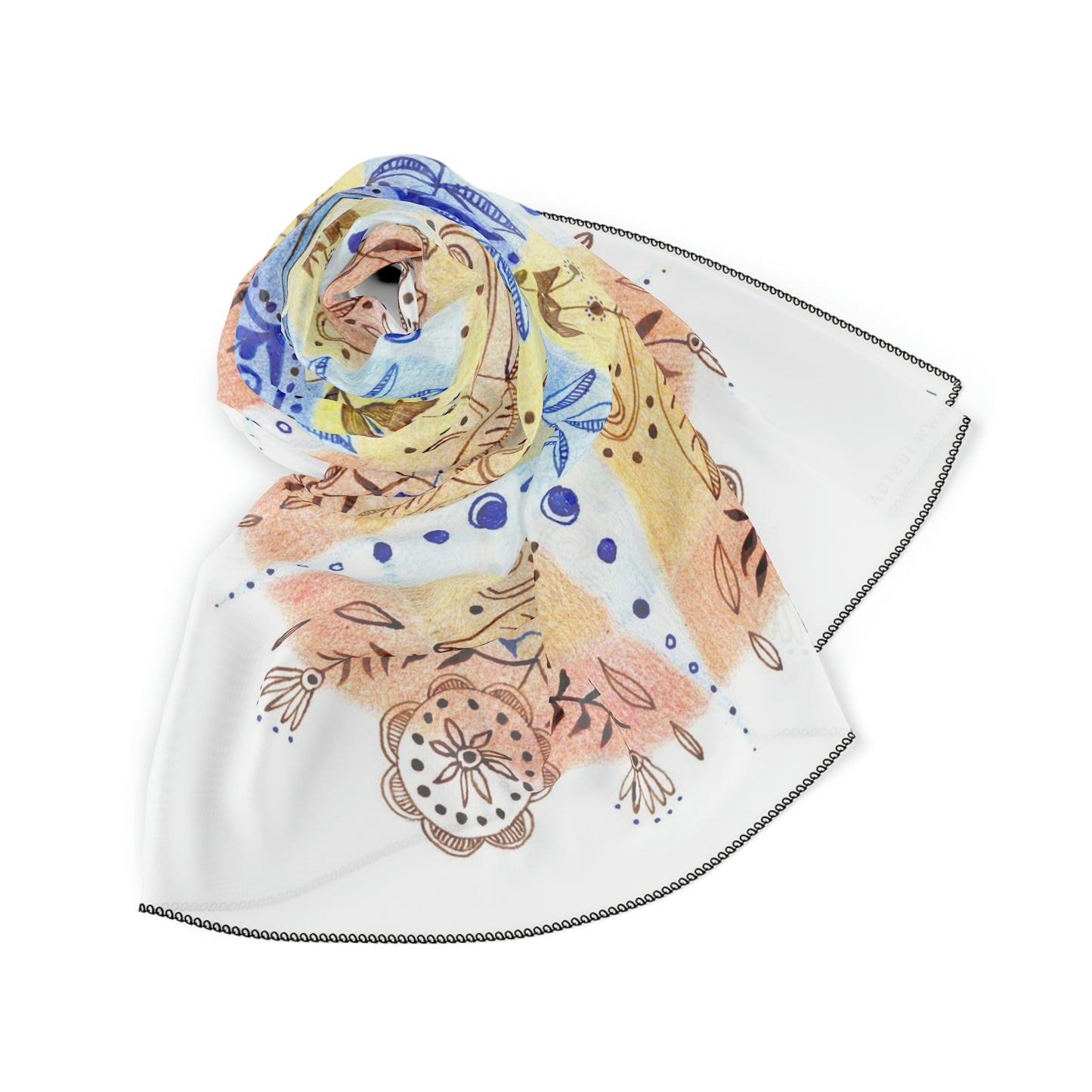 Art Poly Scarf (Childhood) White