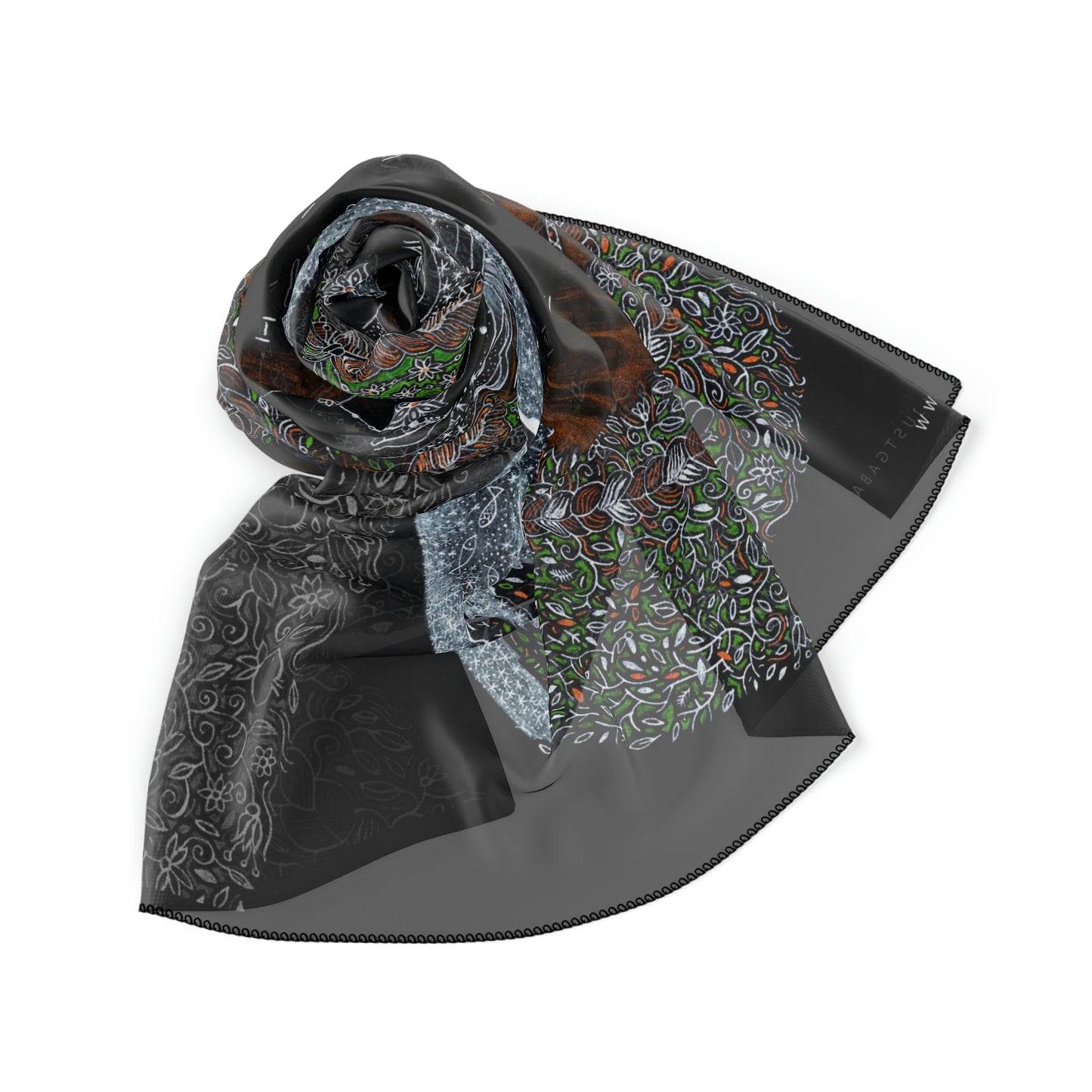 Chinese Years Zodiac Sign Poly Scarf (Horse)