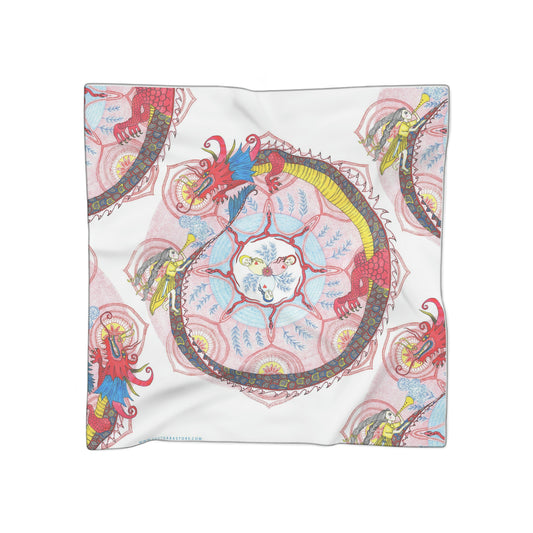Art Poly Scarf (Fairytale) White
