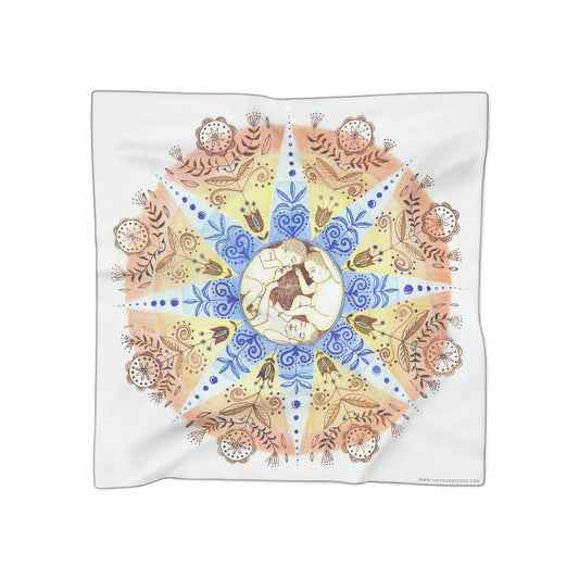 Art Poly Scarf (Childhood) White