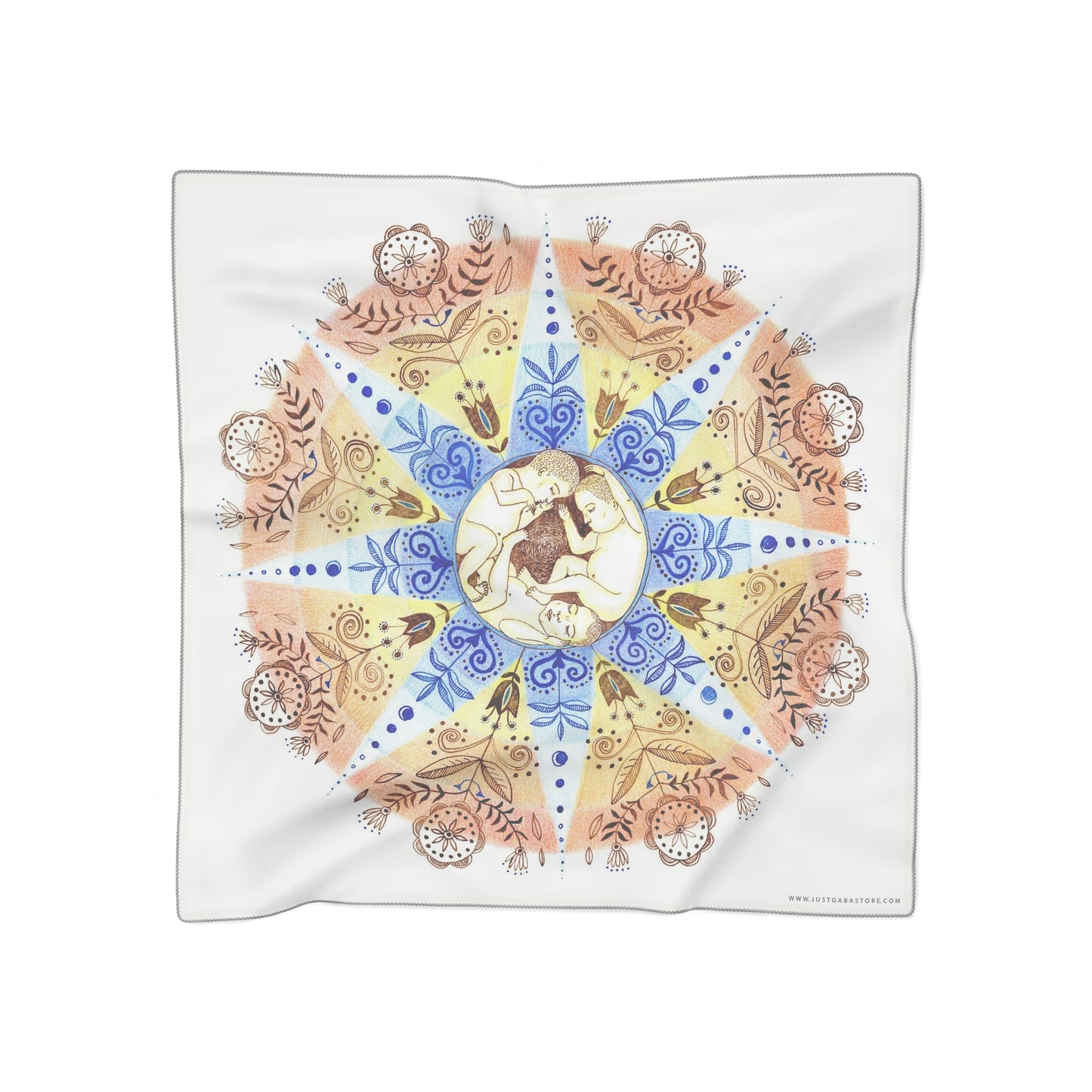 Art Poly Scarf (Childhood) White