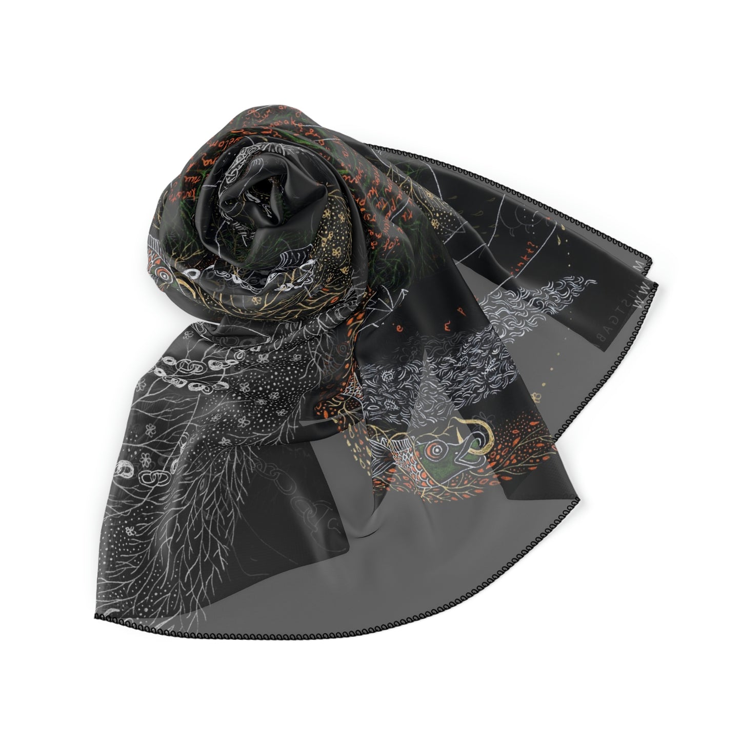 Chinese Years Zodiac Sign Poly Scarf (Cat)