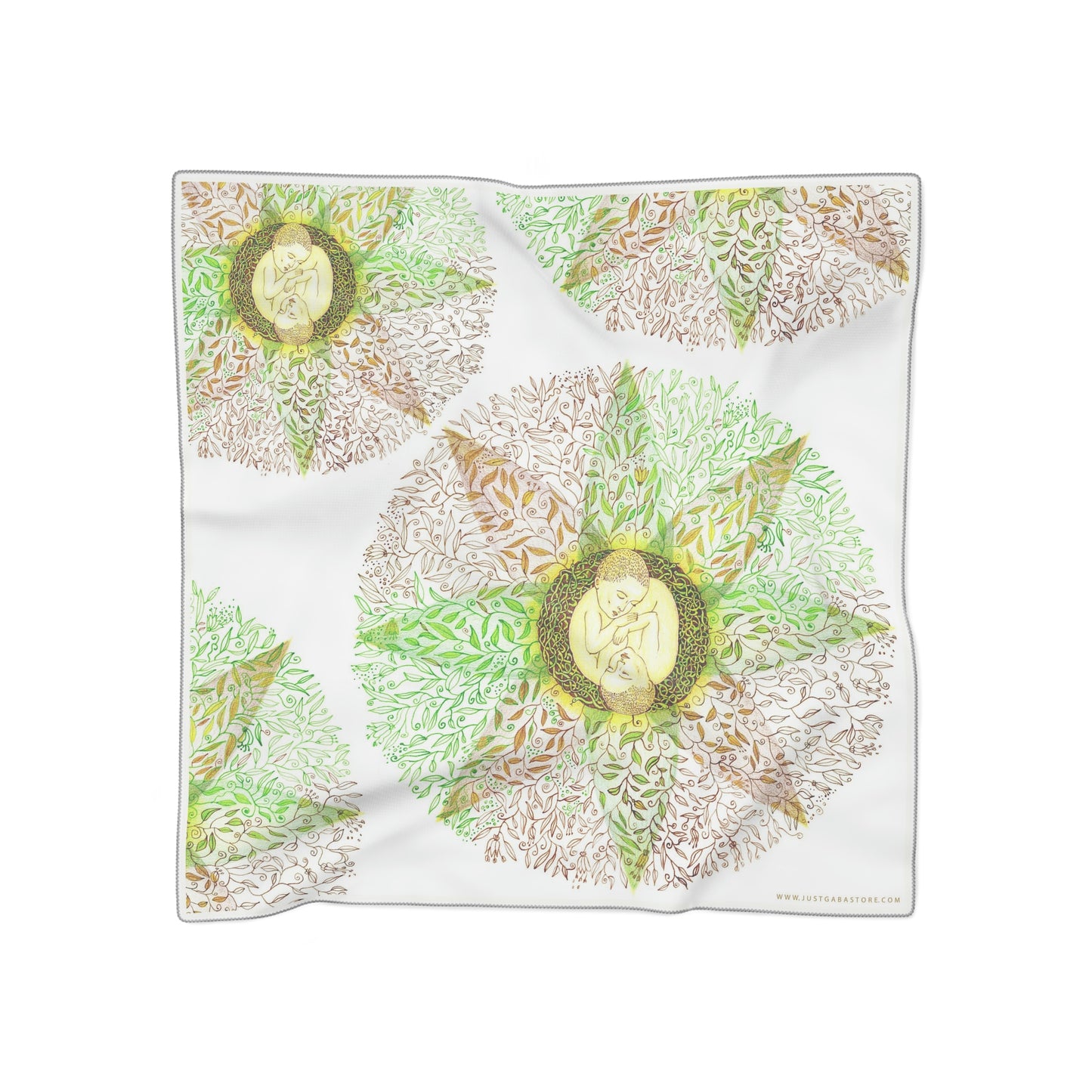 Art Poly Scarf (Longing) White