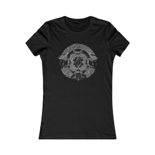Women's "Cancer" Slim Fit Black&White Colors Tee