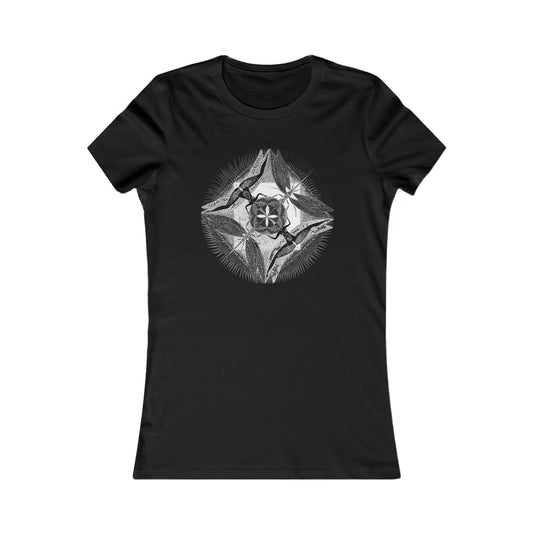 Women's Special Edition "DragonFly" Slim Fit Black&White Colors Tee