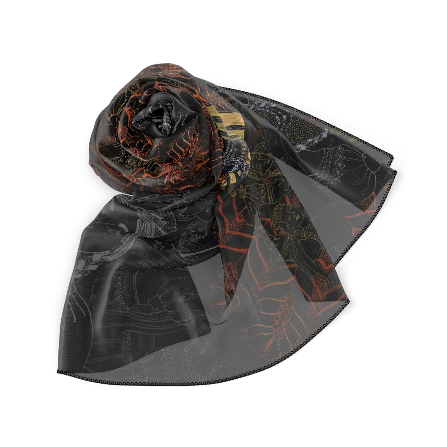 Chinese Years Zodiac Sign Poly Scarf (Dog)