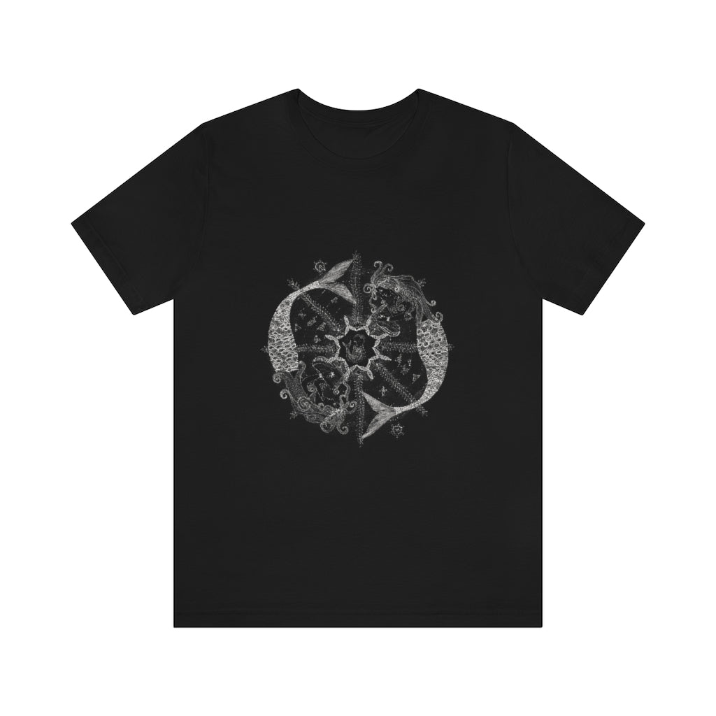 Zodiac Sign T Shirt Black (Pisces) Men Edition