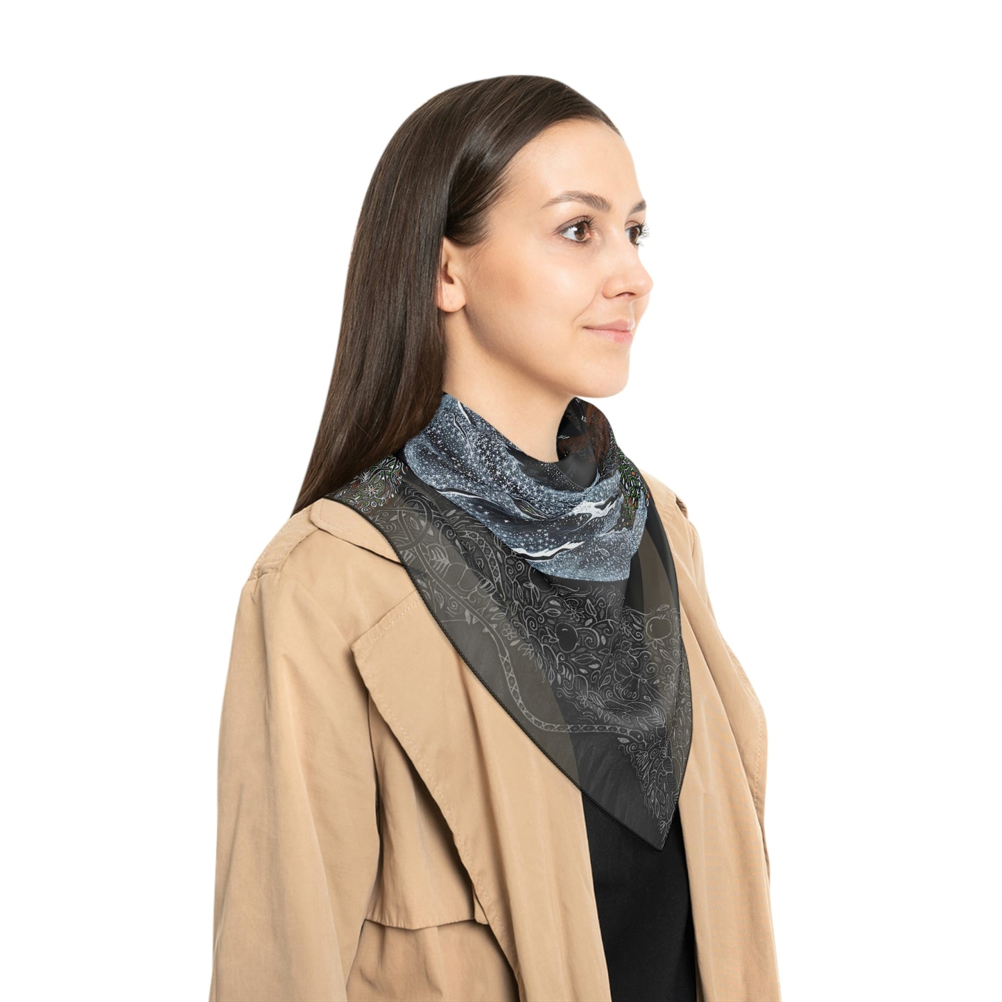 Chinese Years Zodiac Sign Poly Scarf (Horse)