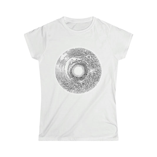 Art T Shirt (Birds) Semi Slim Fit White