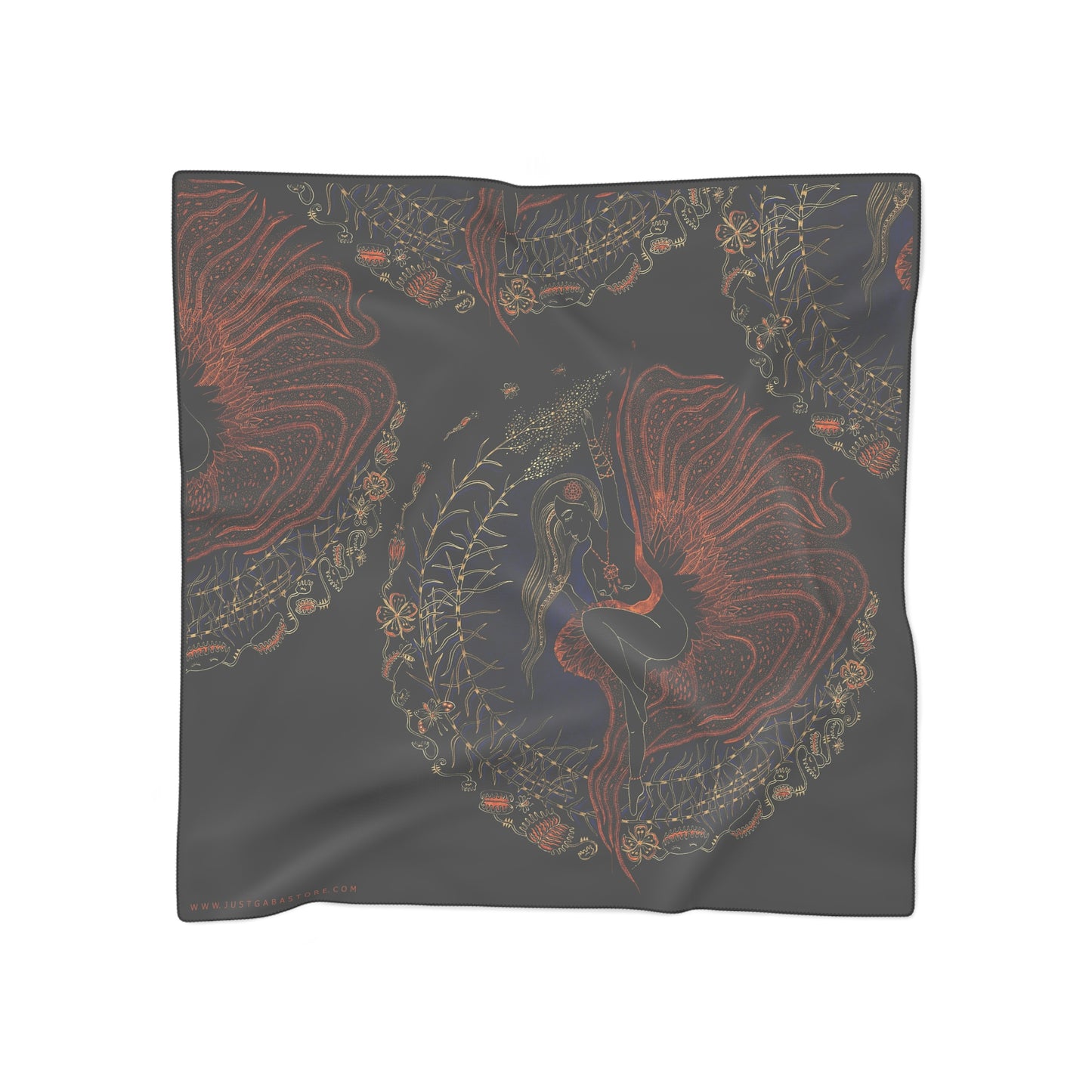Chinese Years Zodiac Sign Poly Scarf (Rooster)