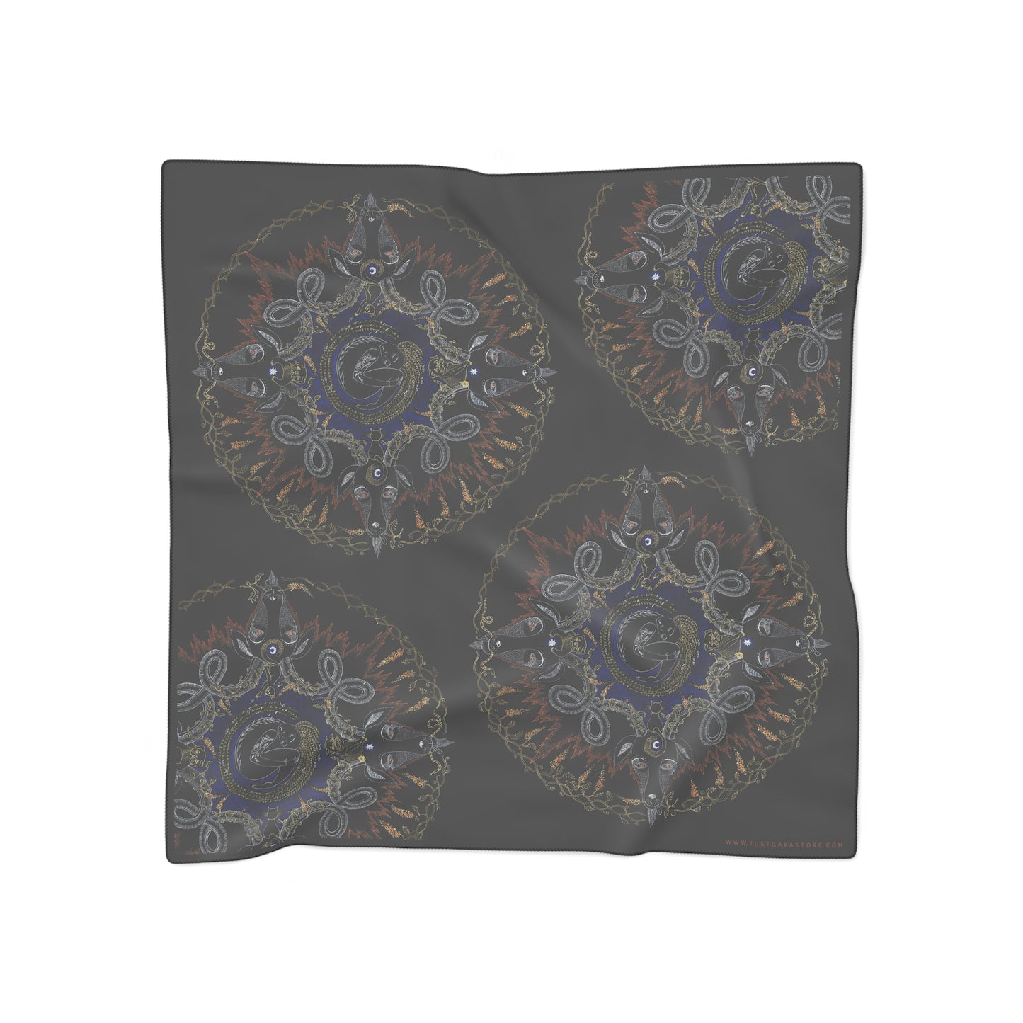 Chinese Years Zodiac Sign Poly Scarf (Goat)