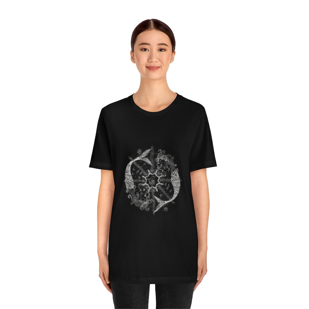 Zodiac Sign T Shirt Black (Pisces) Men Edition