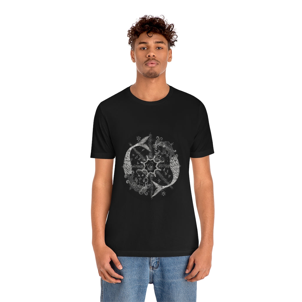 Zodiac Sign T Shirt Black (Pisces) Men Edition